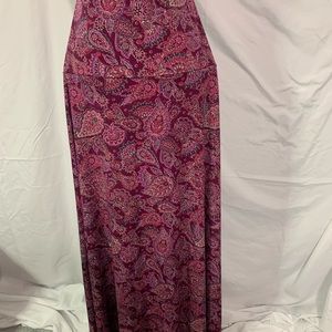 LuLaRoe Maxi Skirt pink paisley